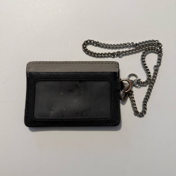 Michael Kors Black and Gray Card Holder with Chain - Picture 6 of 6